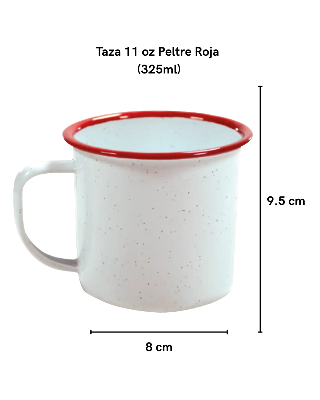 Taza Peltre Roja personalizable